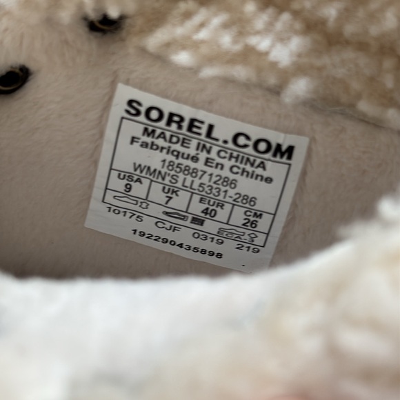 Sorel Ainsley Conquest Brown Lace Up Leather & Shearling Ankle Boots 9 M - Picture 13 of 13